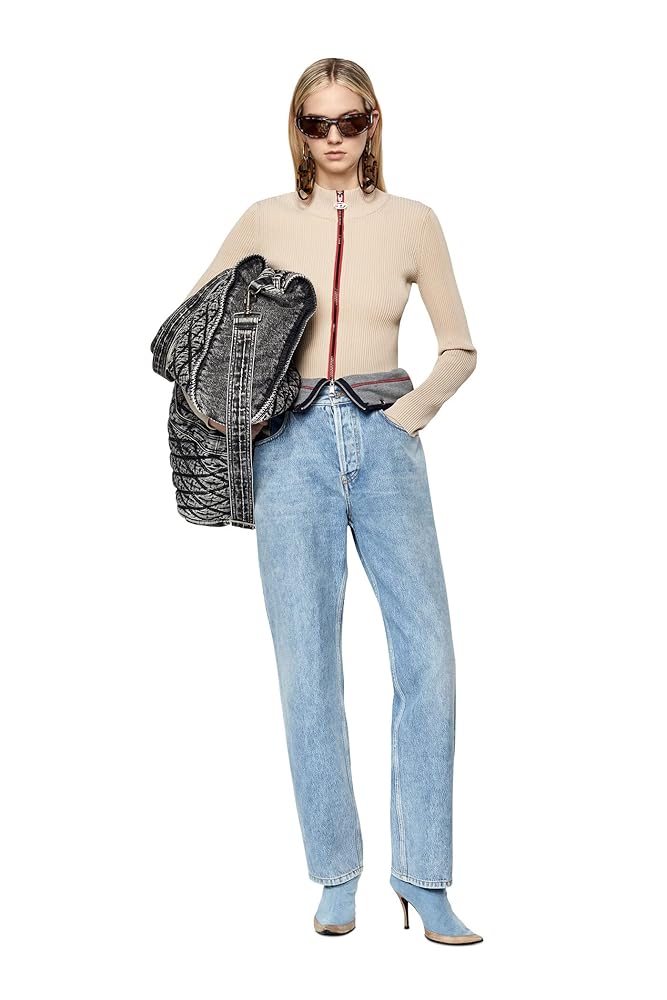 DIESEL ディーゼル レディース ニット 異素材 ジップアップニットブルゾン Amazon | [Diesel] (ディーゼル) レディース 長袖 ニット